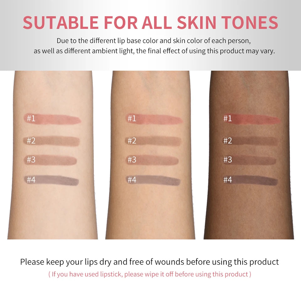 Waterproof Peel-Off Matte Lip Liner for Long-Lasting Color