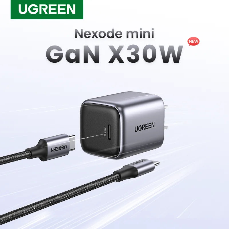 30W GaN USB-C Fast Charger with 100W Charging Cable