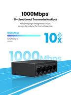 5-Port Gigabit Ethernet Network Switch 1000Mbps