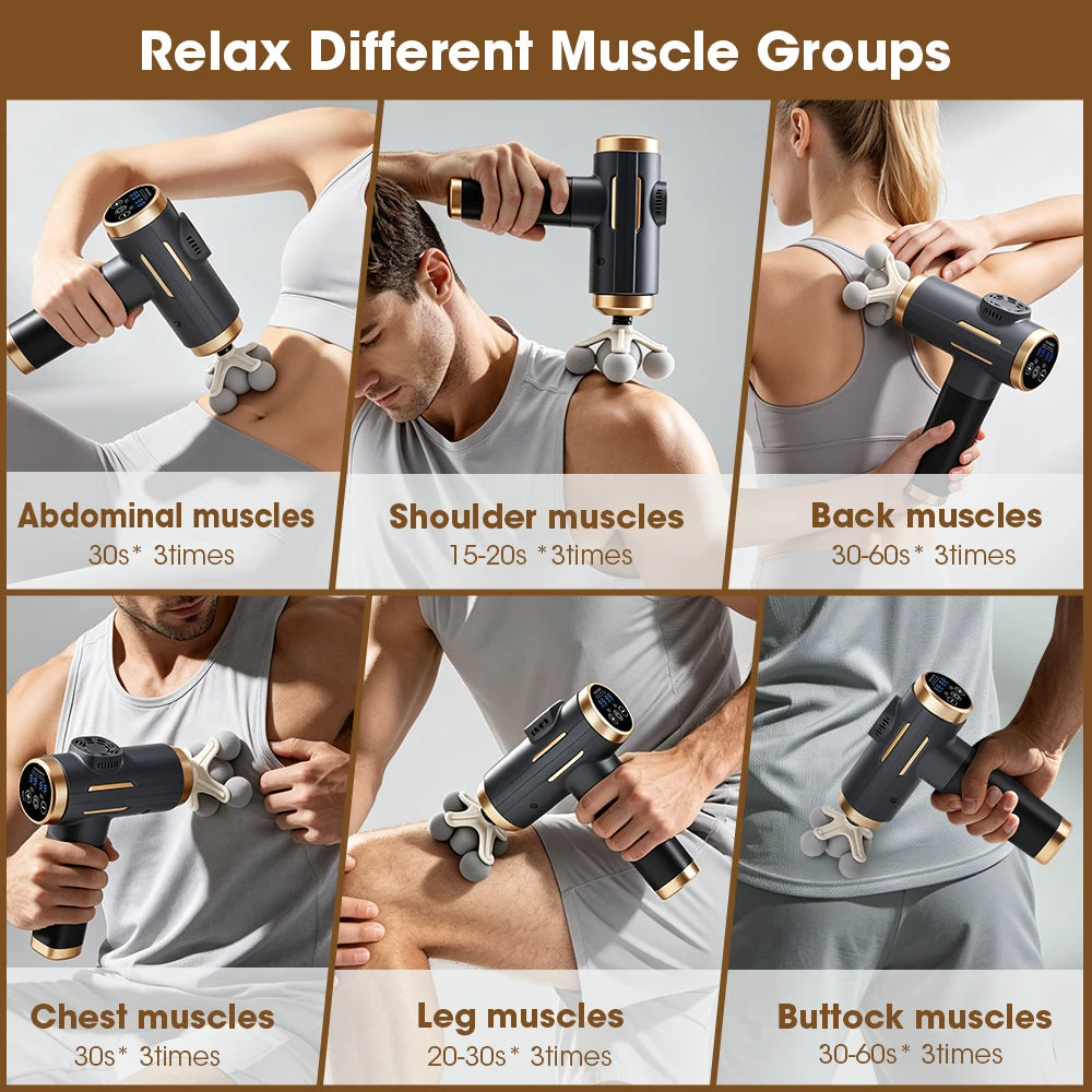 Portable Percussion Massage Gun for Deep Tissue Muscle Recovery