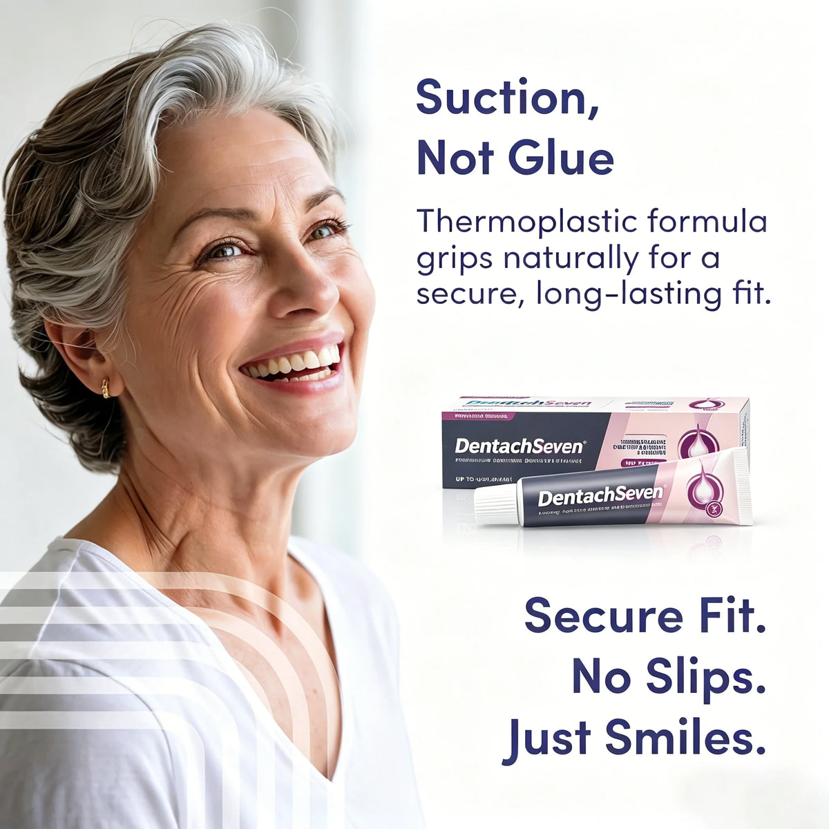 Waterproof Zinc-Free Denture Adhesive Cream