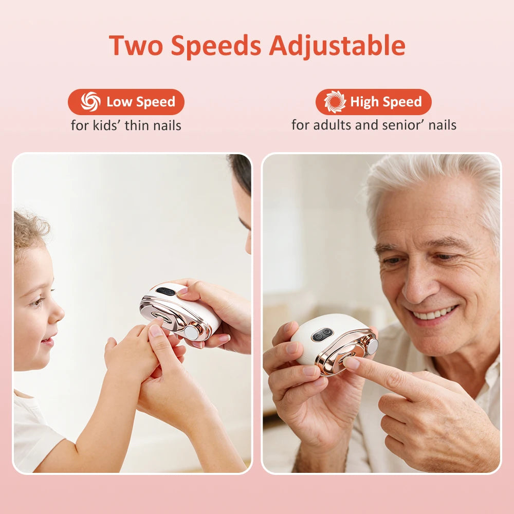 Electric Nail Clipper with LED Light and Debris Collector