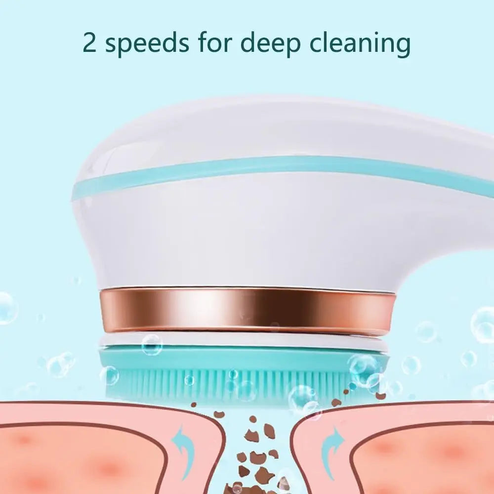 Electric Rechargeable Long Handle Body Scrubbing Bath Brush