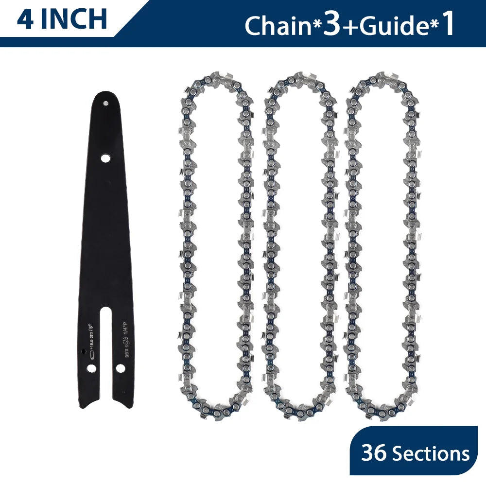 Replacement Chainsaw Chain and Guide Bar for Portable Electric Saws