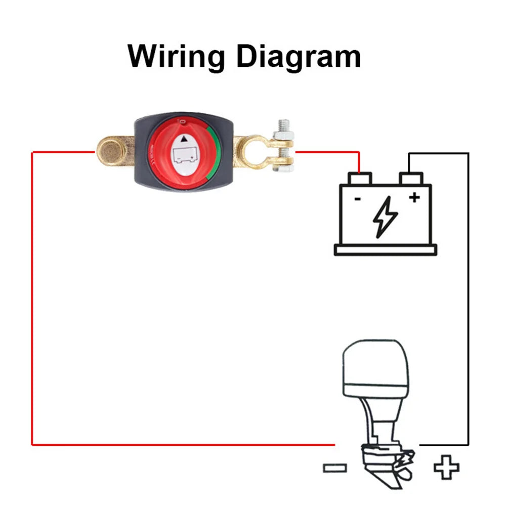 12V-48V Battery Disconnect Rotary Switch for Car RV Boat and Truck