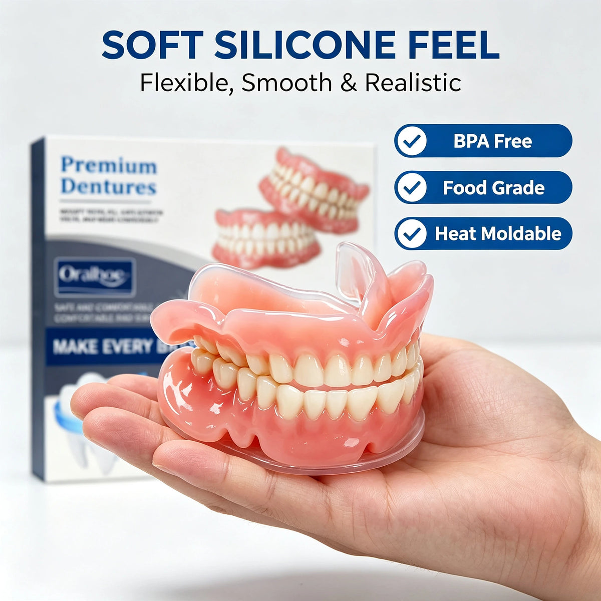 Comfort Fit Snap-On Cosmetic Dentures for Natural Smile