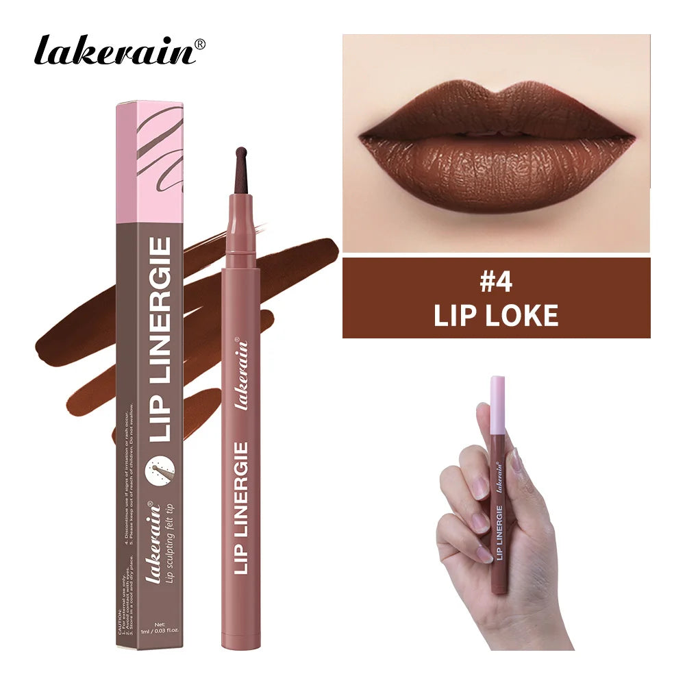 Dual-Sided Long-Lasting Waterproof Lip Stain and Liner Pen - 22