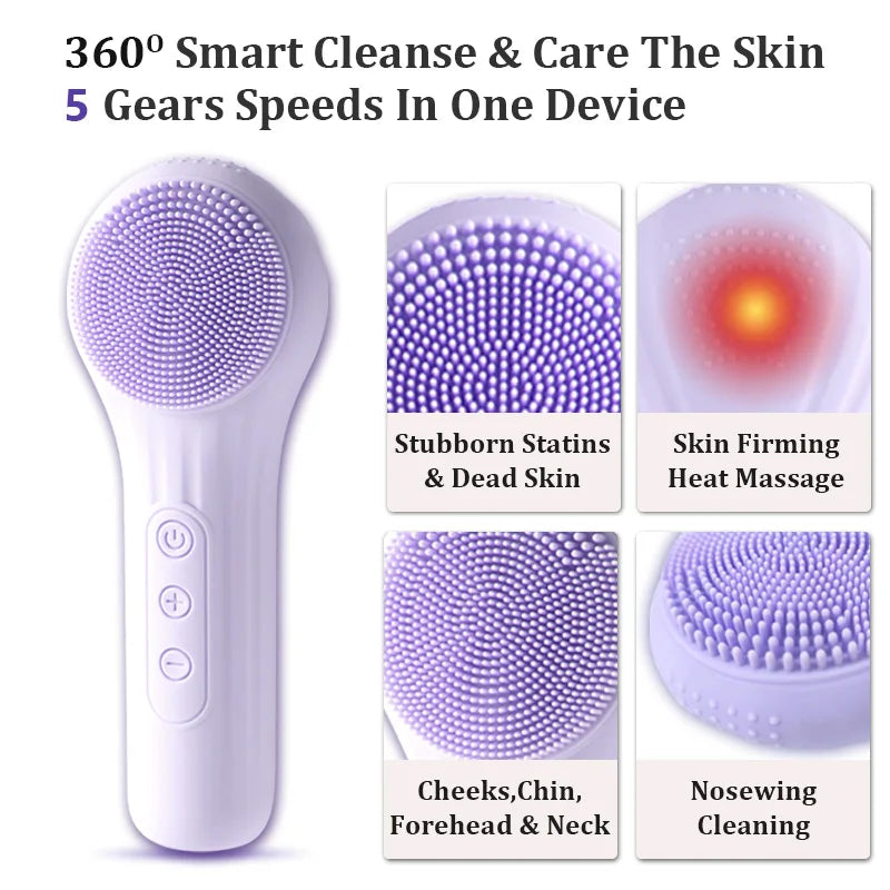 Sonic Electric Facial Cleansing and Massaging Brush
