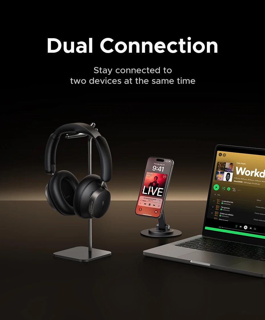 Wireless Noise Cancelling Bluetooth Headphones with Hi-Res Audio