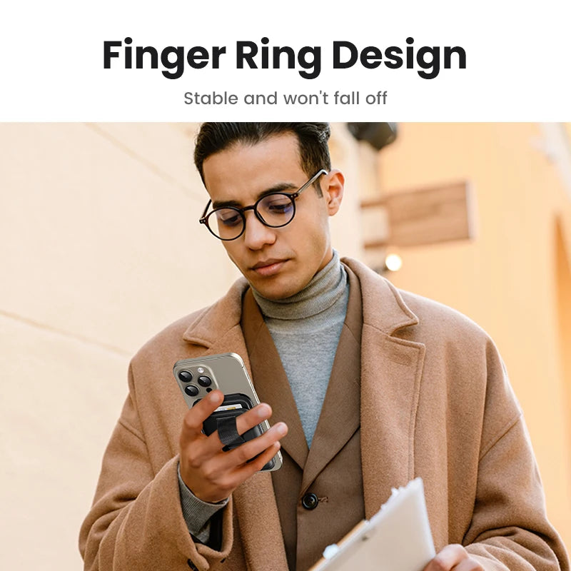 Magnetic Phone Card Holder Wallet with Kickstand for iPhone - 2