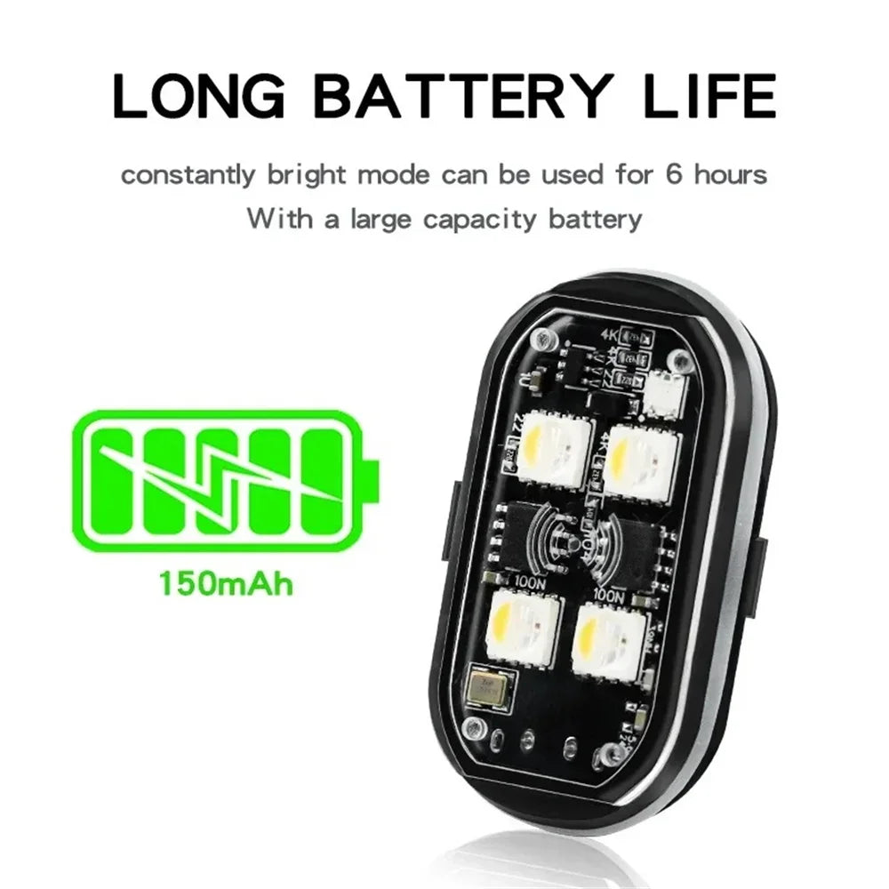 Wireless RGB LED Strobe Warning Light for Vehicles - 3