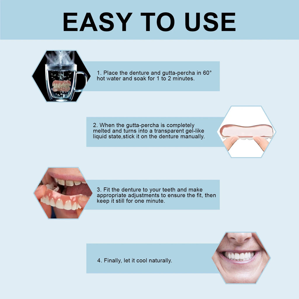 Silicone Reline Denture Set for Comfortable Fit and Natural Smile