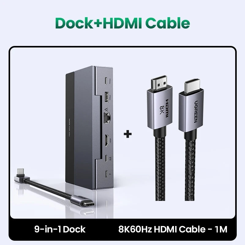 9-in-1 USB-C Gaming Docking Station with 4K HDMI and Stand - 38