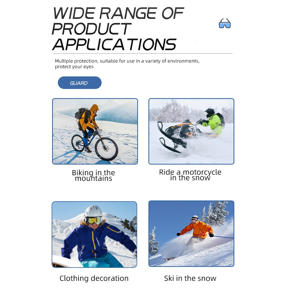 Unisex Windproof Anti Glare Motorcycle Riding and Ski Goggles