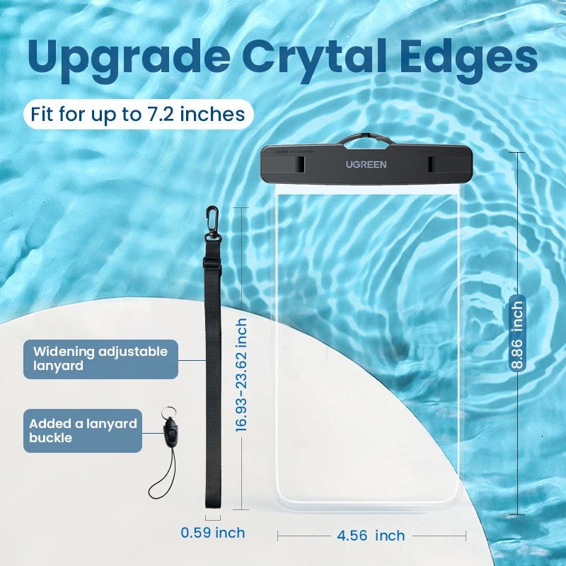 IPX8 Universal Waterproof Phone Pouch for Swimming and Diving