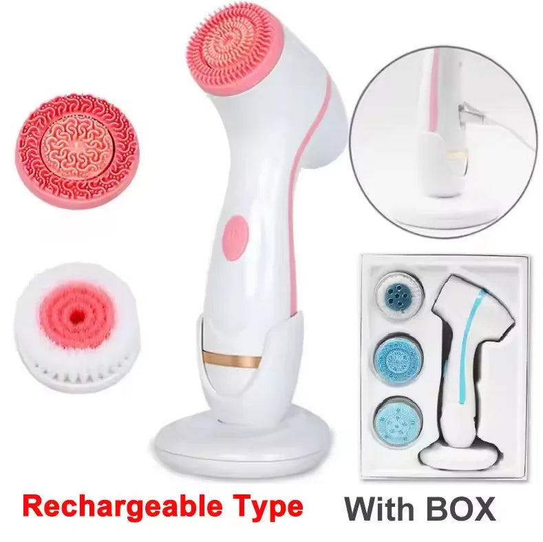 3-in-1 Electric Facial Cleansing and Exfoliating Brush - 18