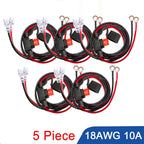 18AWG Car USB Charger Socket Wire Harness with 10A Fuse 60cm