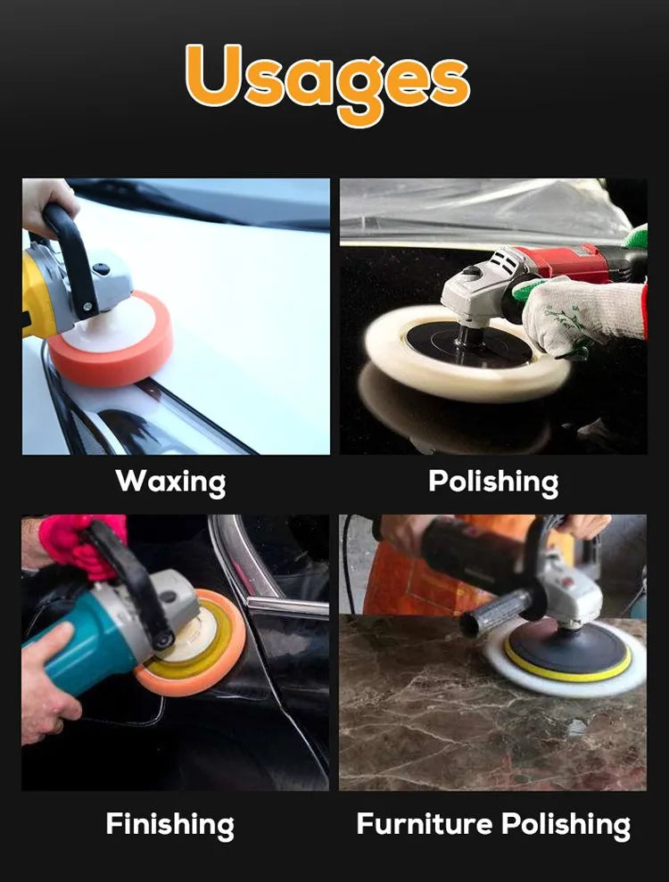 11 Piece Car Polishing Sponge Pad and Buffer Kit for Vehicle Detailing