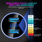 3.1A Dual USB Car Charger with LED Digital Voltage Display 12V 24V