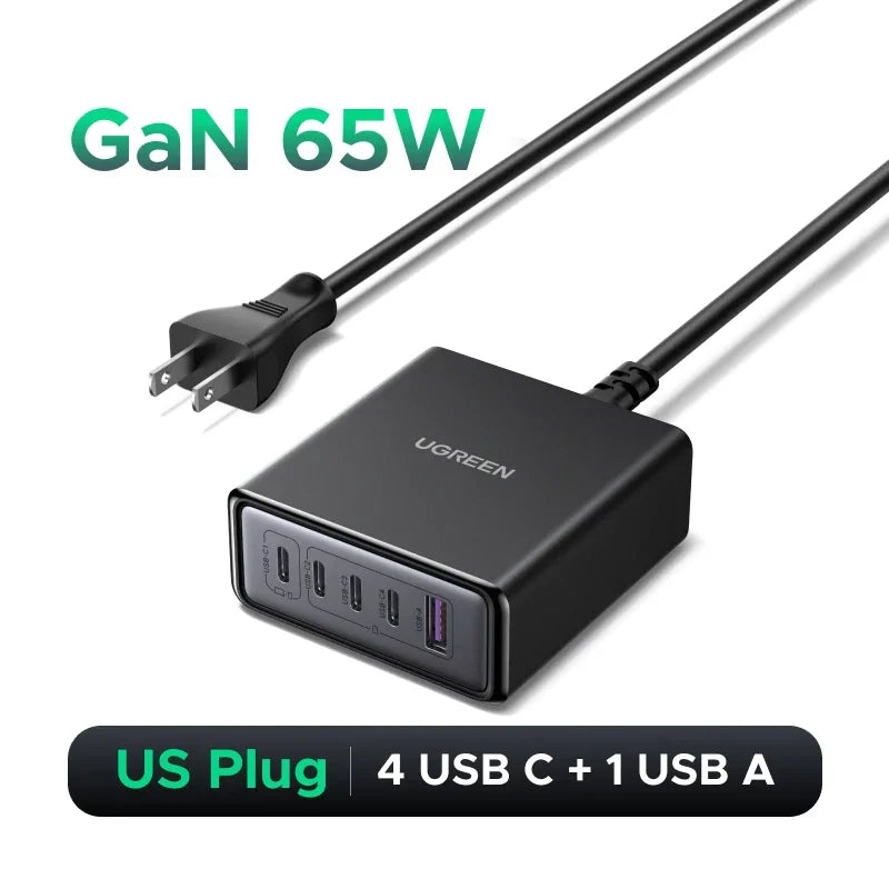 200W GaN Desktop Fast Charging Station for Laptops and Phones