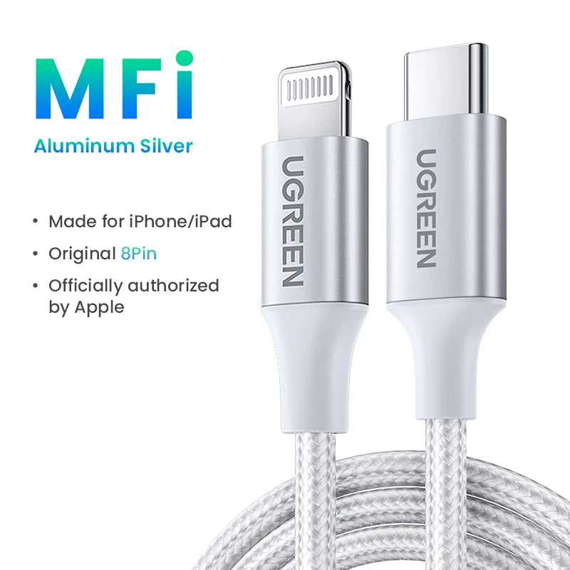 USB-C to Lightning PD 20W Fast Charging Cable for iPhone and iPad