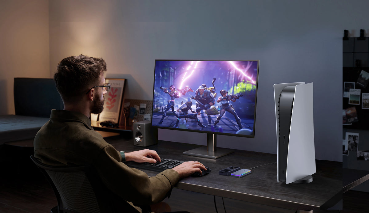 20Gbps M.2 NVMe and SATA SSD Enclosure with RGB Lighting