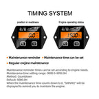 Digital Engine Tachometer and Hour Meter Gauge for Spark Ignition Engines
