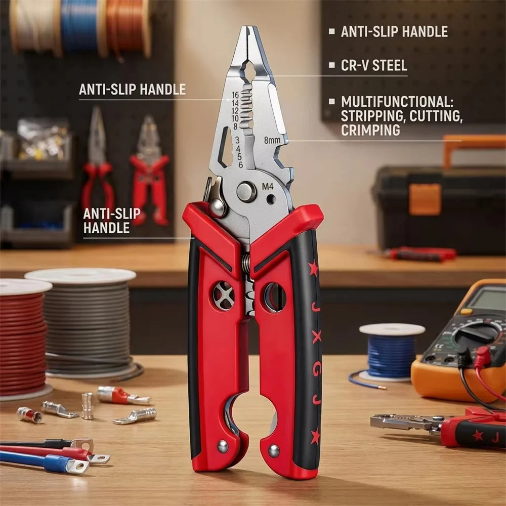 18-in-1 Multifunction Wire Stripper, Cutter, and Crimping Tool - 12