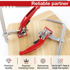 Quick Ratchet Guide Rail Clamp for Woodworking