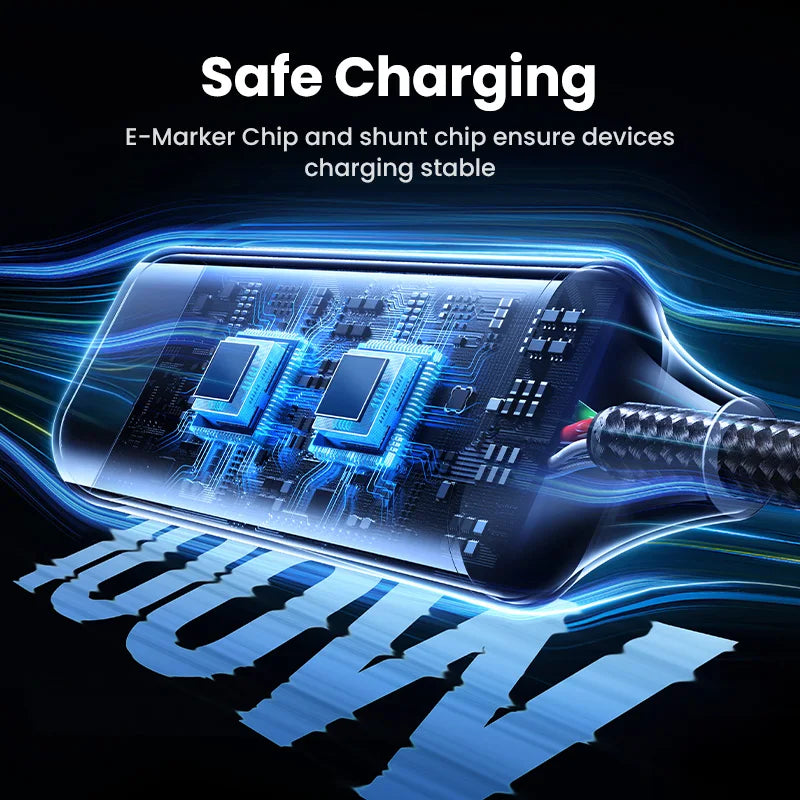100W 2-in-1 USB-C Fast Charging Cable