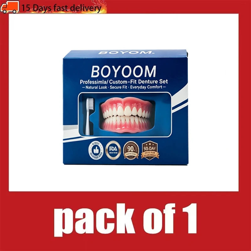 Comfortable Silicone Simulation Dentures for a Natural Smile