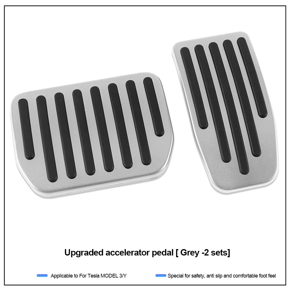 Aluminum Alloy Accelerator and Brake Pedal Covers for Tesla Model 3 2024
