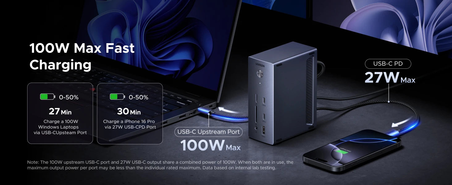14-in-1 USB-C Docking Station with Dual 4K Display and M.2 SSD Slot - 14