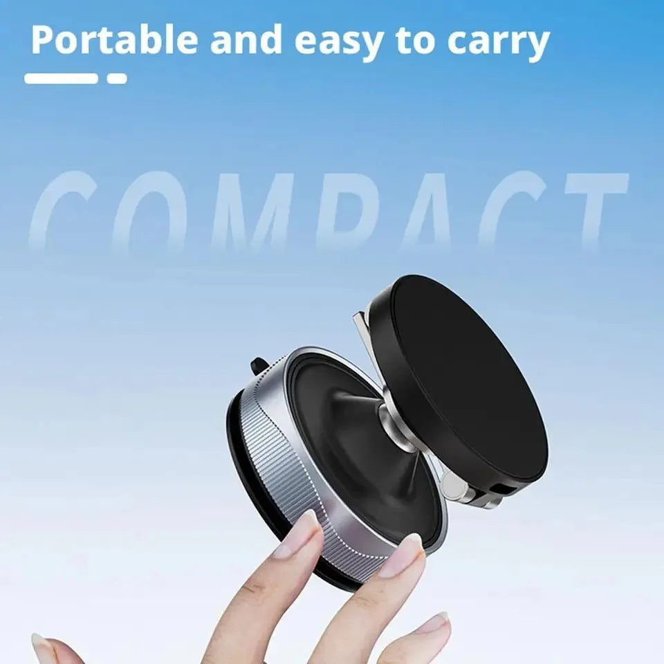 15W Magnetic Wireless Car Charger and Suction Phone Mount