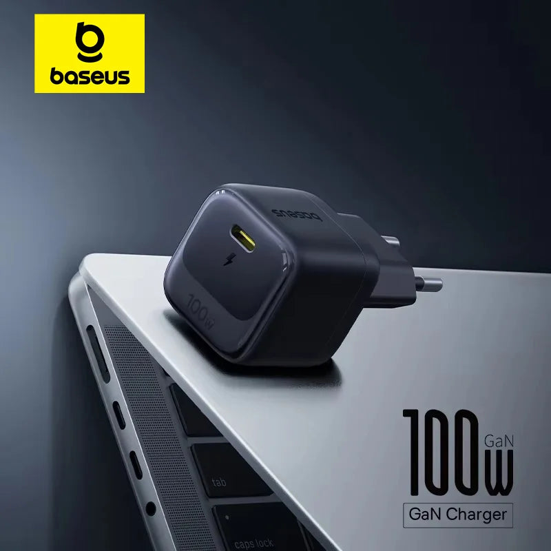 100W GaN USB-C Fast Charger for Laptops and Smartphones - 1