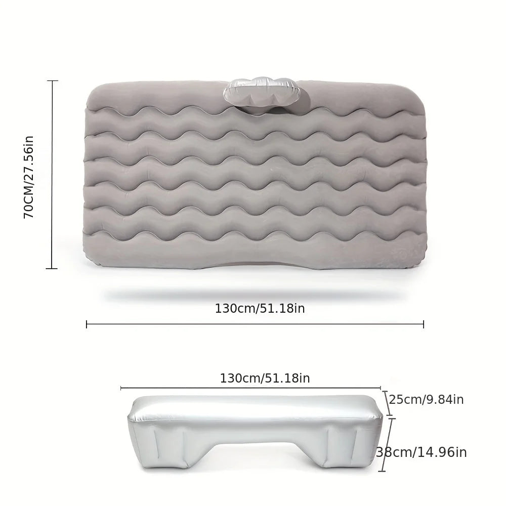 Inflatable Car Back Seat Mattress Bed with Pillows and Storage Bag