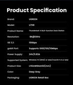 8-in-1 Thunderbolt 4 Docking Station with 40Gbps Data Transfer