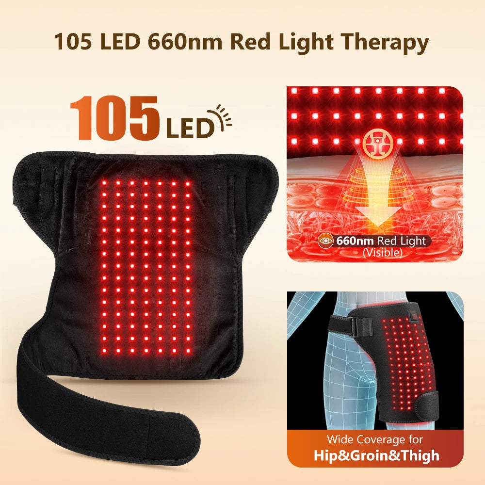 Red Light Therapy Heated Hip Support Wrap - 2