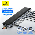 12-in-1 USB-C Triple Display Docking Station with Laptop Stand