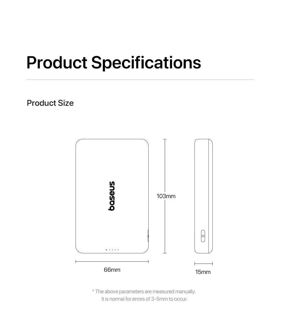 10000mAh Magnetic Wireless Power Bank 45W Fast Charging