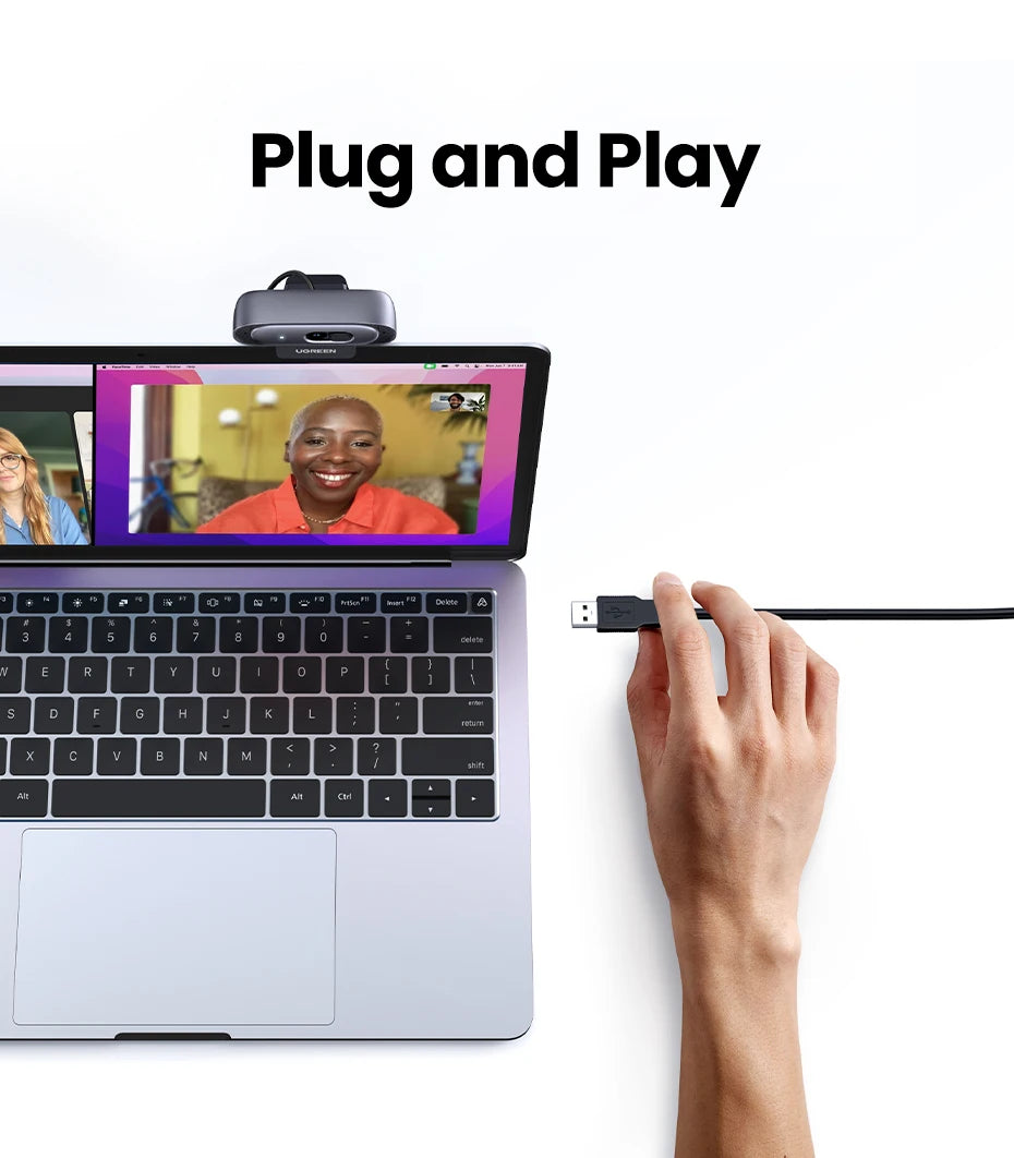 2K Ultra HD USB Webcam with Dual Microphones for Video Calls - 20