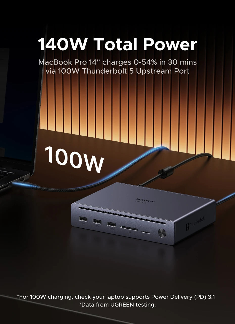 10-in-1 Thunderbolt 5 Docking Station 140W 8K
