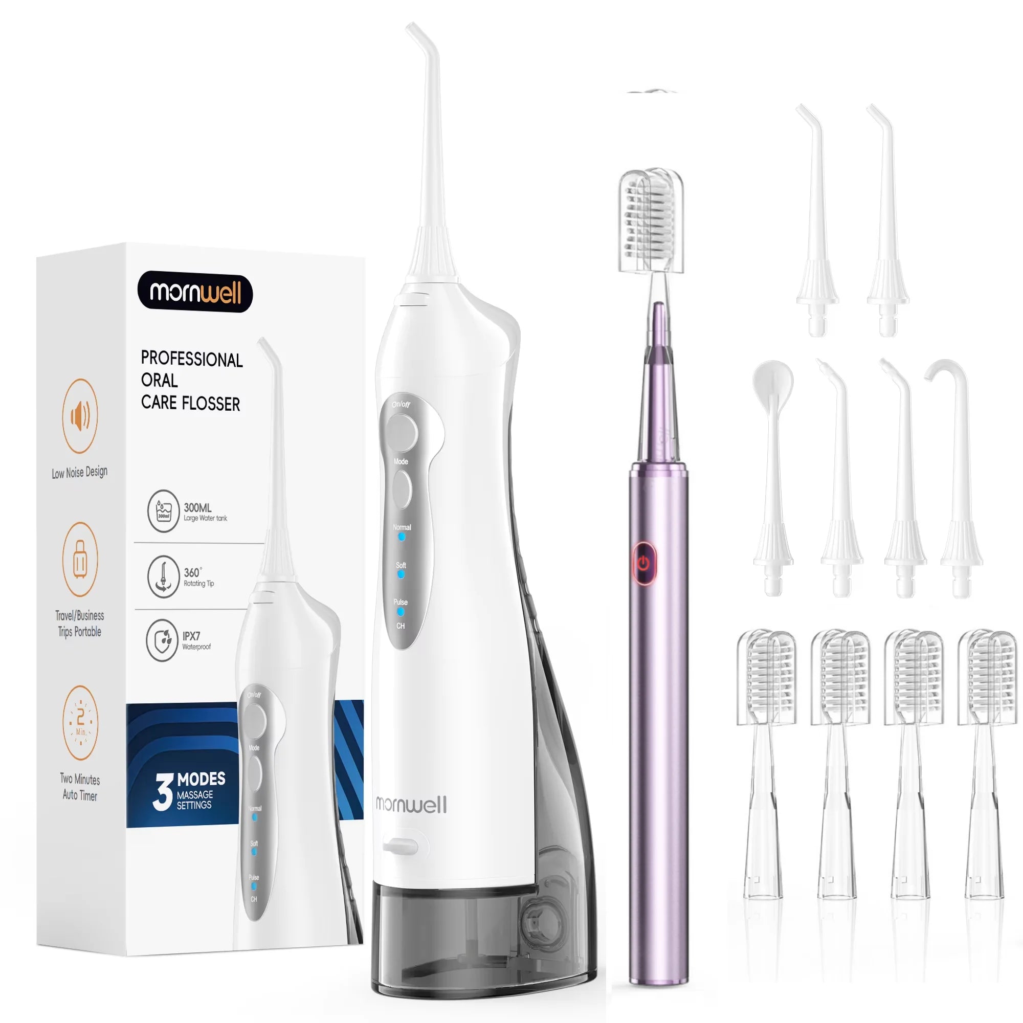 Portable Water Flosser and Electric Toothbrush Dental Care Set - 21