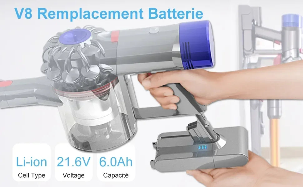 High-Capacity Replacement Battery for Cordless Vacuum Cleaners - 15
