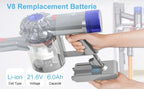 High-Capacity Replacement Battery for Cordless Vacuum Cleaners