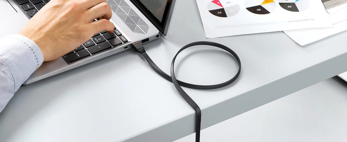 Cat 7 Flat High-Speed 10Gbps Ethernet LAN Cable for Gaming and Routers