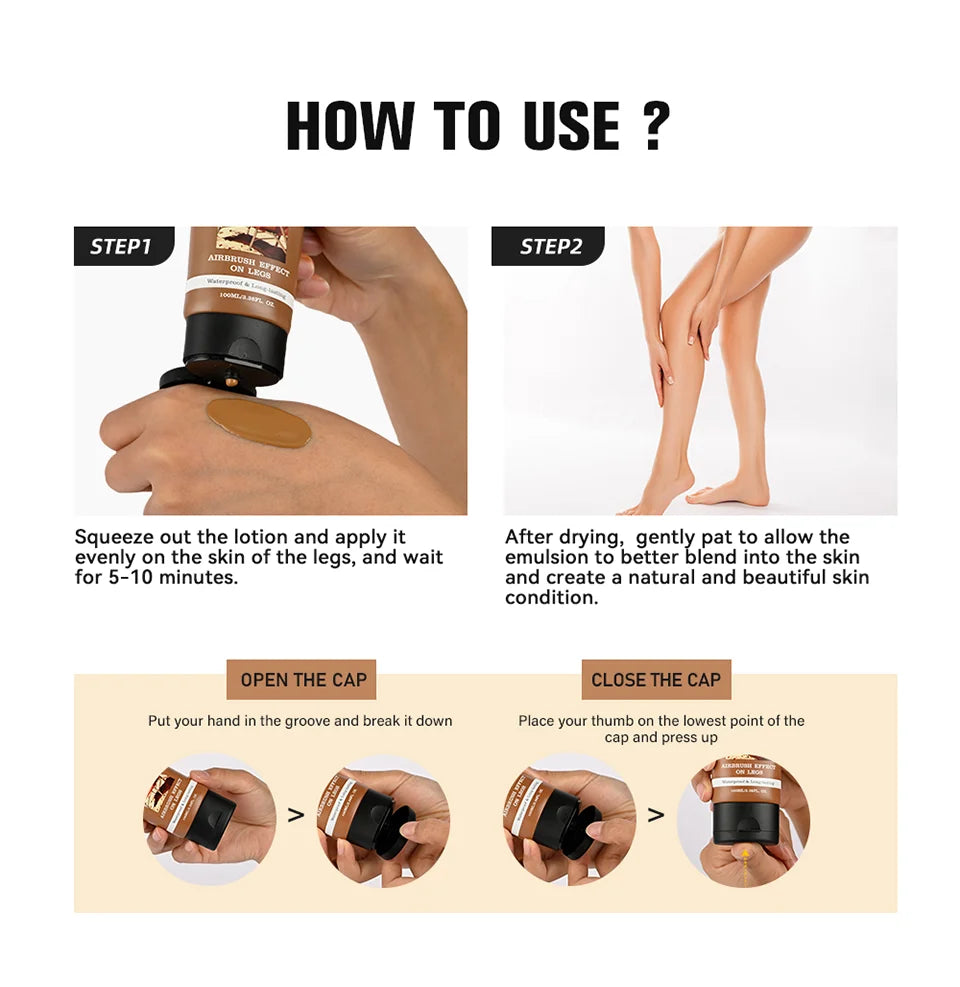 Waterproof Leg Makeup Foundation Lotion