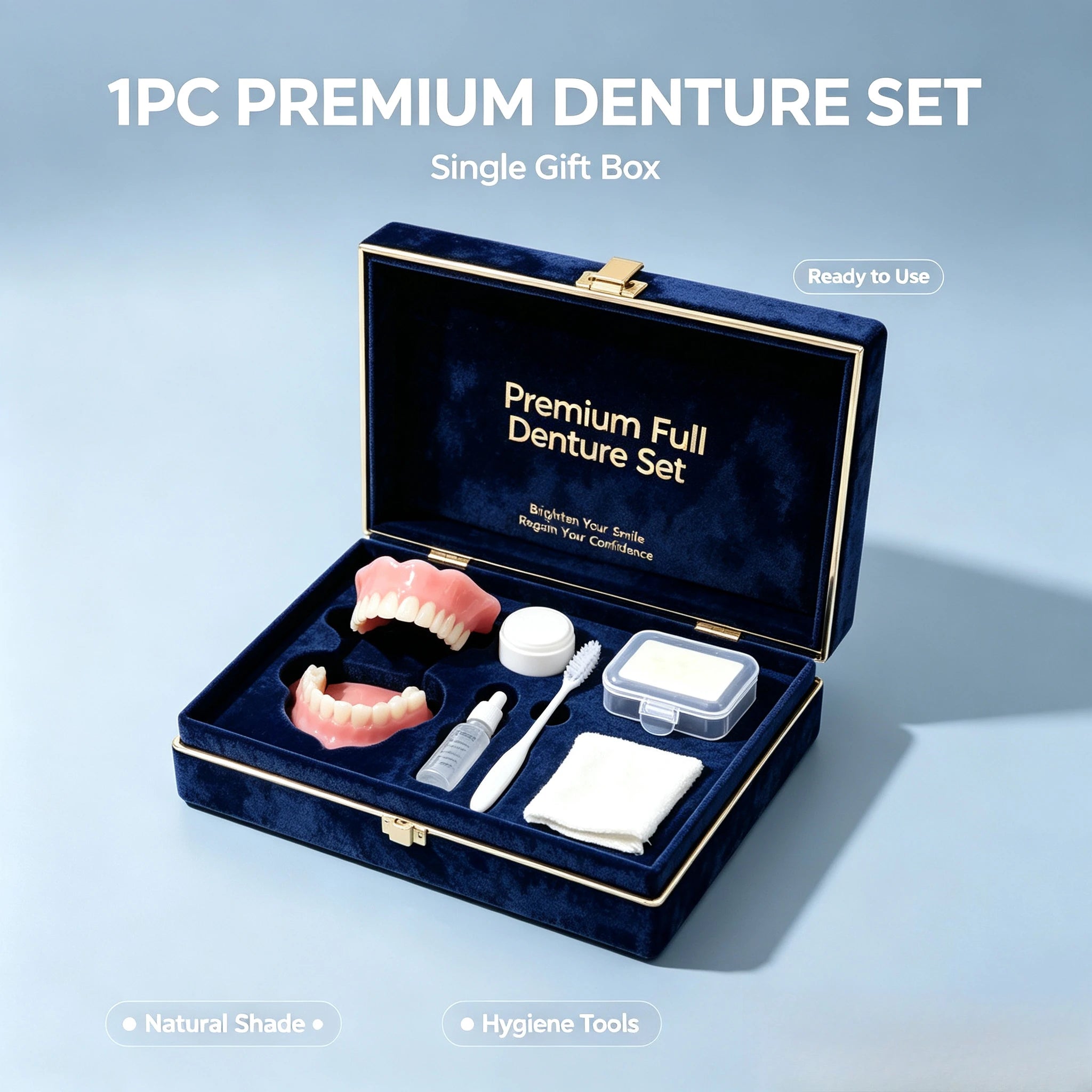 All-in-One Full Mouth Denture and Cleaning Care Kit - 13
