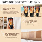 Waterproof Leg and Body Foundation with Application Glove