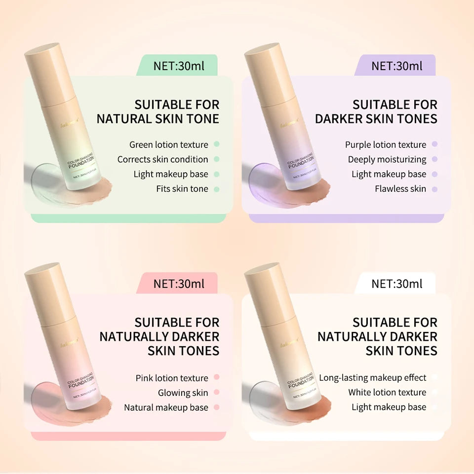 Color-Changing Liquid Foundation for Flawless Skin Tone